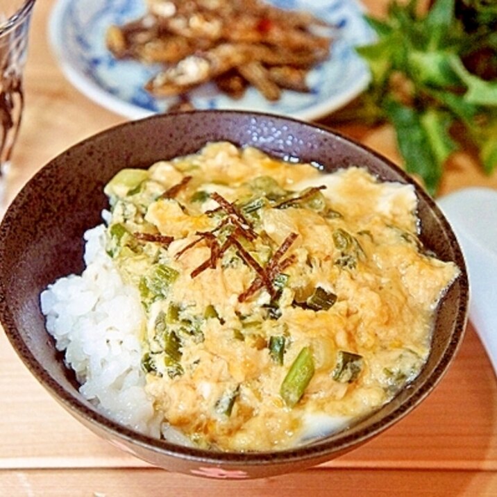 包丁要らずのずぼら飯 5分de青葱たっぷりトロ玉丼 レシピ 作り方 By プッチン5903 楽天レシピ